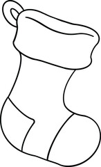 christmas sock coloring page