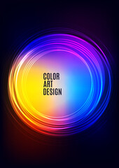 Bright abstract overlapping circles, lines. You can use for advertisement, poster, template, business presentation. Vector
