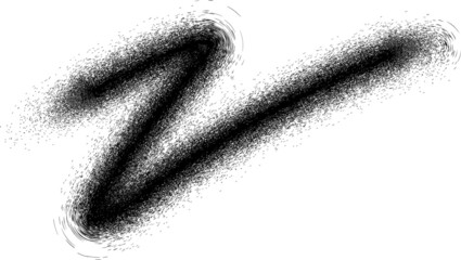 Fototapeta premium Sprayed black line .Graffiti art design . Noise dispersion logo . Spray effect .Grunge texture . Distressed element .vector 