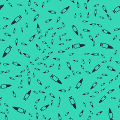 Black Bullet icon isolated seamless pattern on green background. Vector