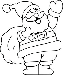christmas  santa claus coloring page