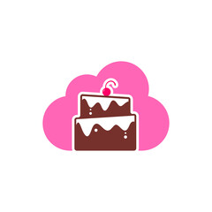 Cloud Bakery logo design vector template. Bakery logo concept