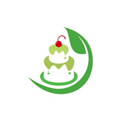 Leaf Bakery logo design vector template. Bakery logo concept