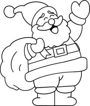 christmas  santa claus coloring page