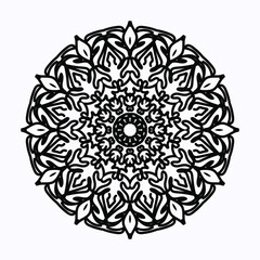 Mandala pattern black and white good mood