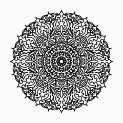 Mandala pattern black and white good mood