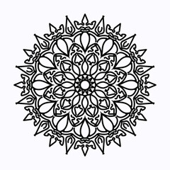 Mandala pattern black and white good mood