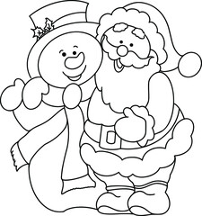 christmas  santa claus coloring page