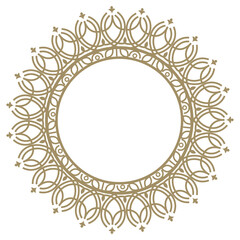 golden circular frame
