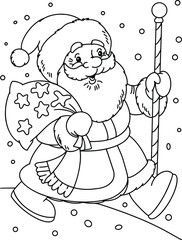 christmas  santa claus coloring page