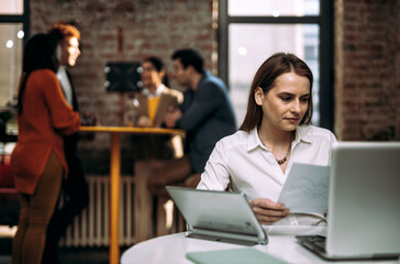 Cinematic image of   employers working in a start up business