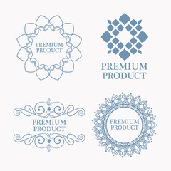 four luxury products labels