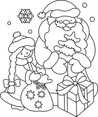  christmas santa claus  coloring page
