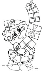  christmas  cute coloring page