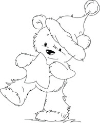  christmas bear coloring page
