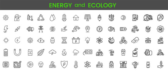 Ecology icon set. Nature icon. Eco green, eco system icons. Stock Vector
