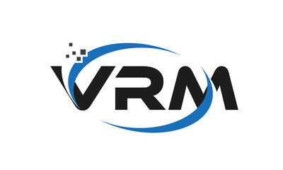 dots or points letter VRM technology logo designs concept vector Template Element