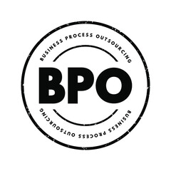 BPO - Business Process Outsourcing acronym, concept background