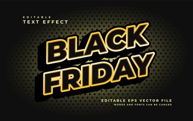 Obraz premium Text effect. Black friday editable text effect. easy to edit