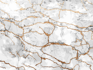 Fototapeta premium Gray marble canvas abstract painting background with gold texture. Vector