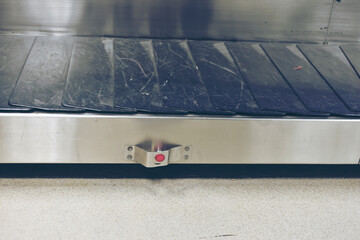 Suitcase or Luggage with Conveyor Belt in the International Airport.