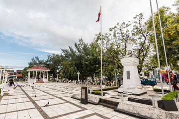 Tagbilaran, Bohol, Philippines - A statue of Jose Rizal at the central plaza of the city.