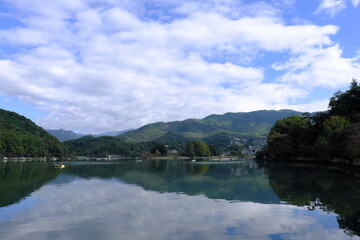 山梨県千代田湖の風景