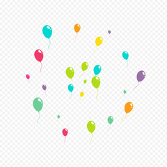 Pink and Blue Helium Baloon Vector Transparent