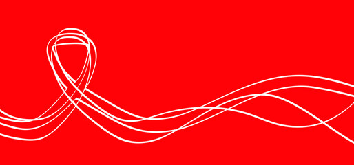 Red ribbon week is an alcohol, tobacco, and other drug and violence prevention awareness campaign observed annually in October in the United States. Vector icon or pictogram. Concept symbol