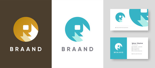 Initial Letter R and O or O or R combination Company business Logo with Business Card Design Fresh or Clean Editable Template