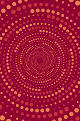 Vector spiral background of dots