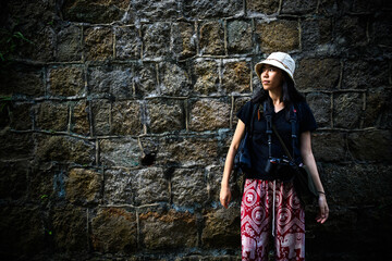 young people urban city lifestyle, street outdoor activity and walking on the road