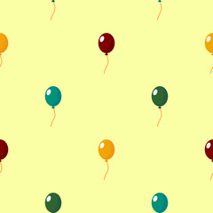 Seamless Pattern with Balloon Icon