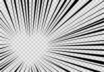 Obraz premium Manga speed frame, flash explosion template. Heart frame background with lines. Superhero speed action