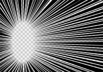 Comic manga book speed effect background. Superhero speed banner. Flash explosion, digital boom illustration