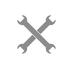  illustration of a safety helmet with a hammer and wrench on a white background