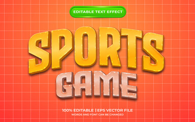 Sports game text effect template style