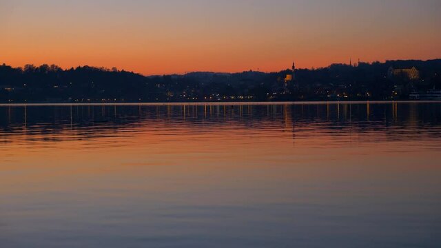 D&auml;mmerung am Starnberger See, Bayern, Deutschland