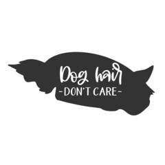 Dog Hand drawn typography poster. Conceptual handwritten phrase Hand lettered calligraphic design. Inspirational Vector illustration