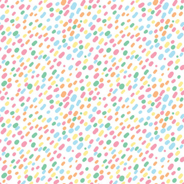 Seamless pattern with sprinkle frosting for ice cream and donuts. Cakes texture. Line confetti. Vector illustration