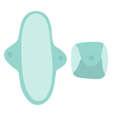 Cloth menstrual pad color. Handmade zero waste swap. Eco-friendly, washable menstrual pad. Feminine hygiene. Reusable sanitary towel.