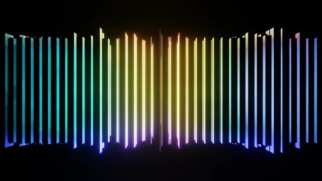 Color spectrum analyzer on a black background.