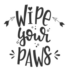 Dog Hand drawn typography poster. Conceptual handwritten phrase Hand lettered calligraphic design. Inspirational Vector illustration