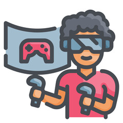 gaming line icon