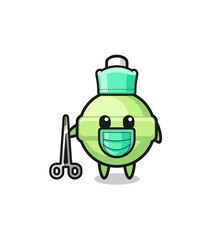 Obraz premium surgeon lollipop mascot character