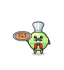 lollipop character as Italian chef mascot