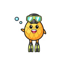 the pineapple diver cartoon character
