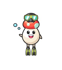 the mushroom diver cartoon character
