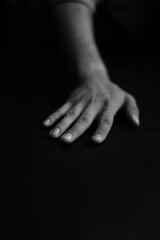 hands on black