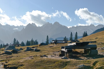 Morning view of Tatra summits from Rusinowa Polana © Marcin